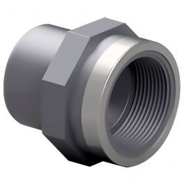 Адаптер-втулка ПВХ Effast RGRAFR020C з металевим кільцем, d20x3/4"